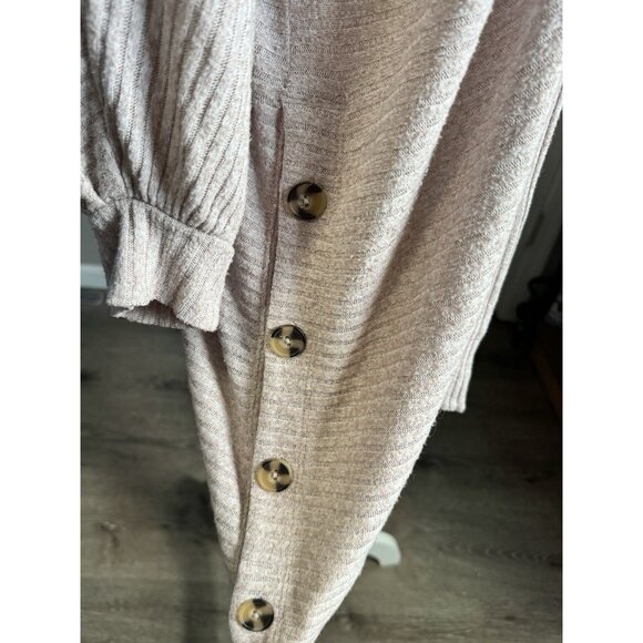 Anthropologie Saturday Sunday Acadia Cloudfleece Ribbed Cardigan Open Small - Picture 7 of 12